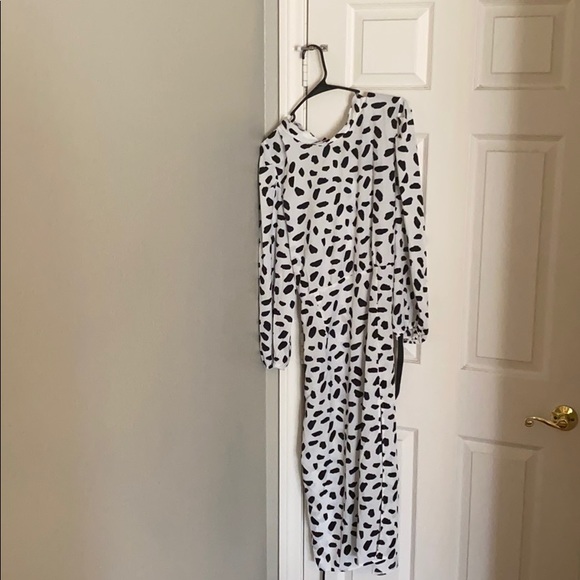 Plus white tie waist Dalmatian print - Picture 2 of 3